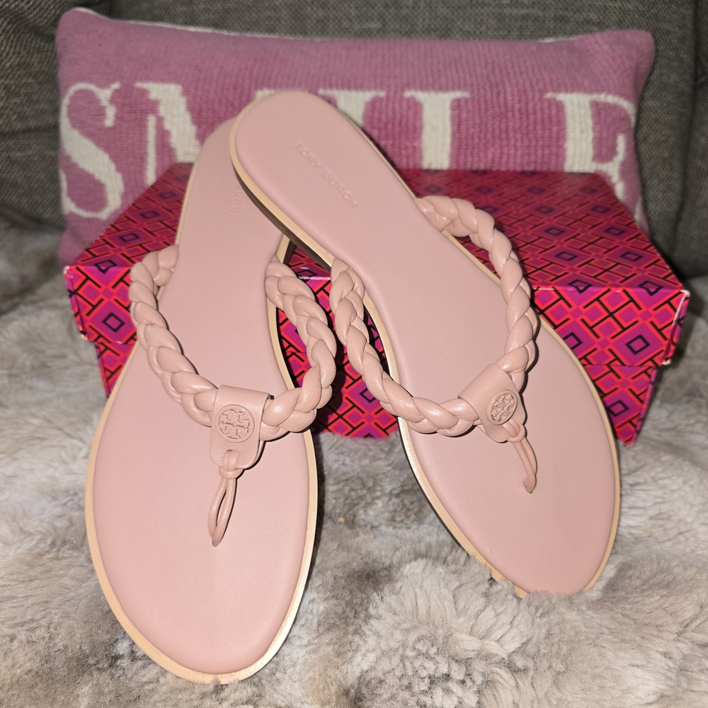 Tory Burch Pink Braided Sandals